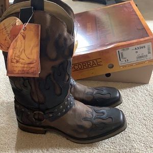 New w/ Tags! Corral Men’s Cowboy Boots, Sz13 Brown